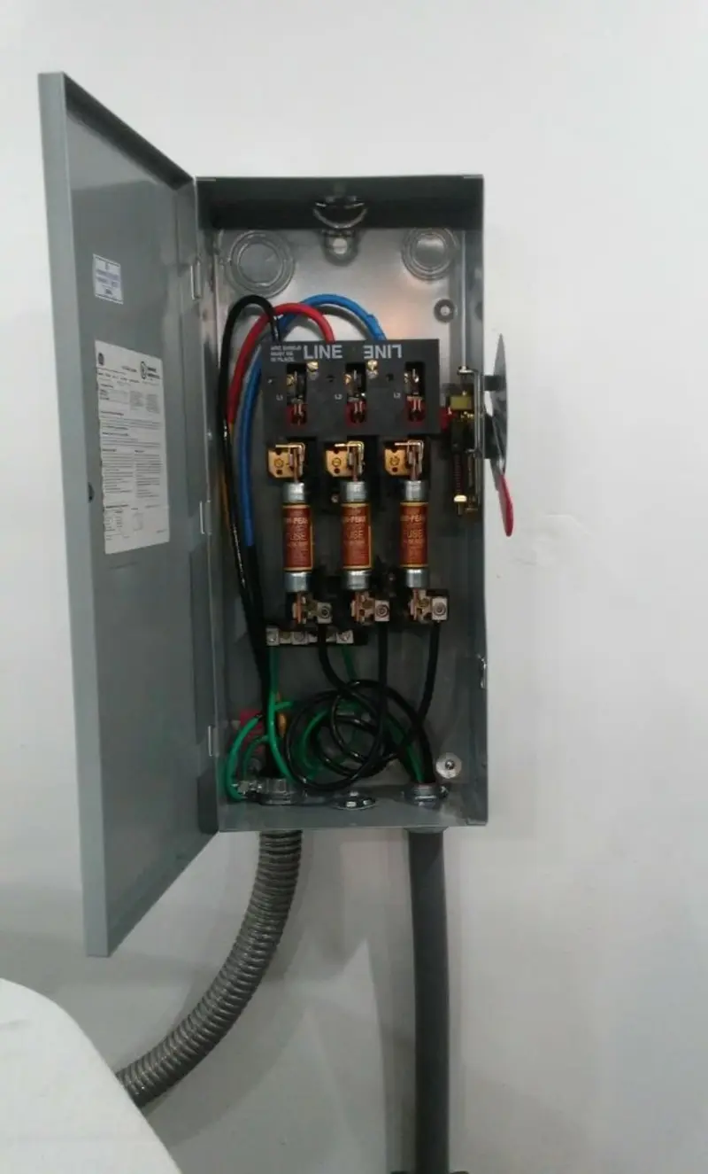 Three-phase disconnect switch installed for Electrical Wiring & Rewiring in Hannibal